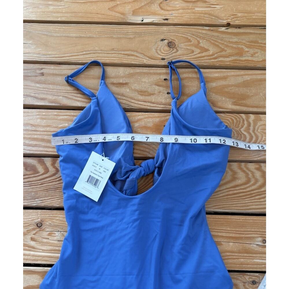 Andie NWT Women’s Santorini One Piece Swimsuit Size M Blue Bb - Picture 8 of 8